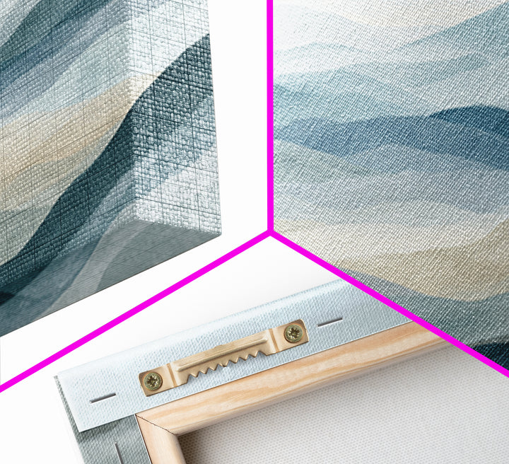 Simple Mountain Layers Framed Canvas Print, Waiting Room Art, Art Print, Waiting Room Decor, Fine Art, Calm, Abstract Art, WRA-2x1-34