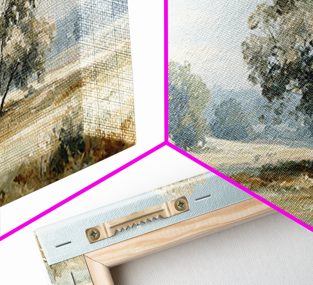 Open Field with Distant Tree Framed Canvas Print, Waiting Room Art, Office Decor, Waiting Room Decor, Fine Art, Calm, WRA-2x1-43