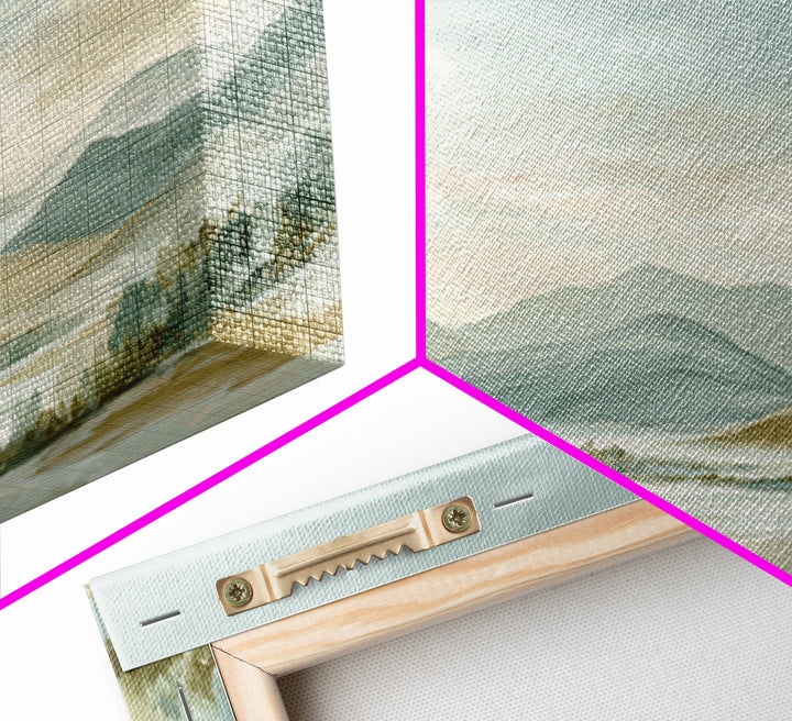 Calming Landscape with Open Sky and Gentle Framed Canvas Print, Waiting Room Art, Original Art, Waiting Room Decor, WRA-2x1-45