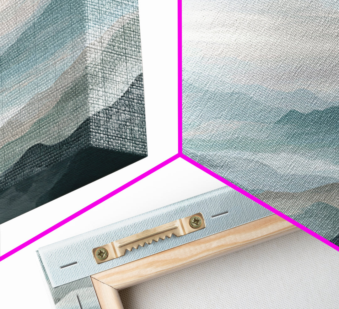 Simple Mountain Layers Canvas Print, Waiting Room Art, Wall Art, Waiting Room Decor, Fine Art, Calm, Floral Wall Art, WRA-2x1-58