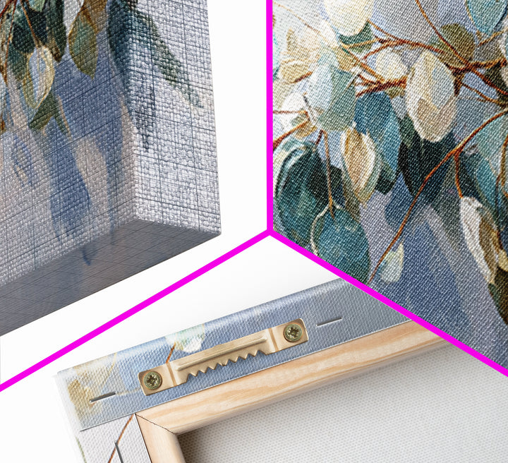 Clean Eucalyptus Leaf Study Canvas Print, Waiting Room Art, Printable Wall Art, Waiting Room Decor, Calm, Office Wall Decor, WRA-2x1-61