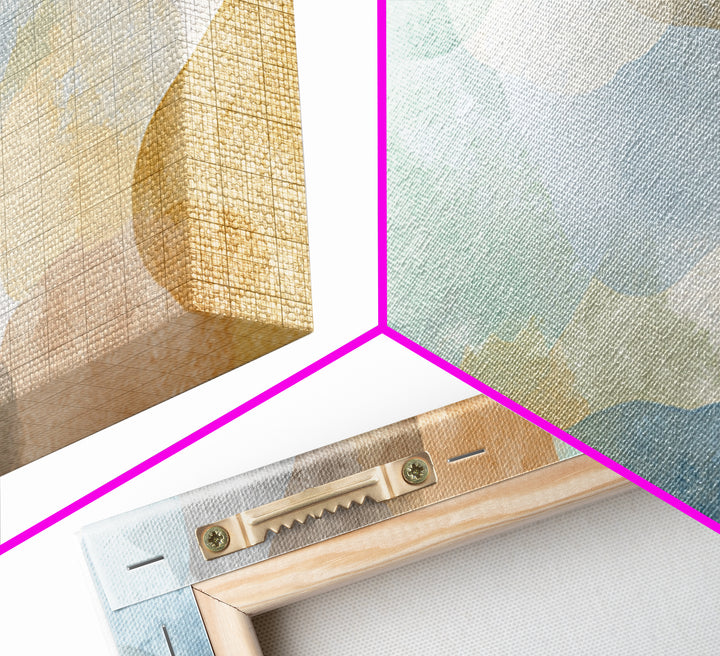 Pastel Rainbow Shapes for Pediatric Spaces Canvas Print, Waiting Room Art, Room Decor, Waiting Room Decor, Abstract Art, Calm, WRA-2x1-62