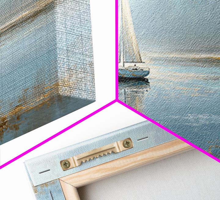 Quiet Sailboat on Calm Water Canvas Print, Waiting Room Art, Minimalist Wall Art, Waiting Room Decor, Fine Art, Calm, WRA-2x1-63