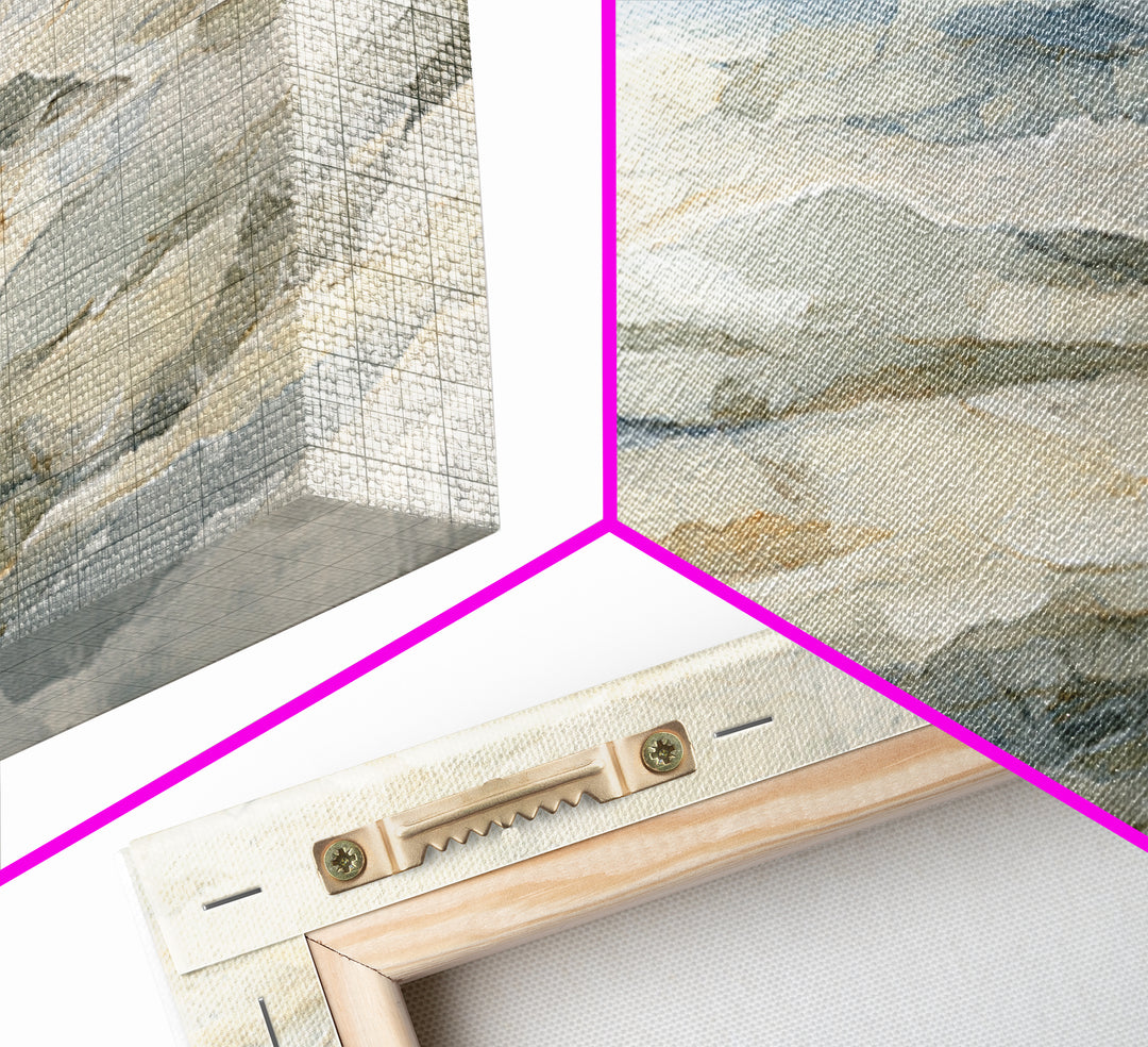 Light Marble Texture Abstract Canvas Print, Waiting Room Art, Bedroom Decor, Waiting Room Decor, Abstract Art, Calm, WRA-2x1-68