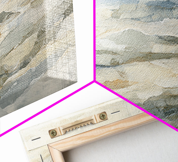 Light Marble Texture Abstract Canvas Print, Waiting Room Art, Bedroom Decor, Waiting Room Decor, Abstract Art, Calm, WRA-2x1-68