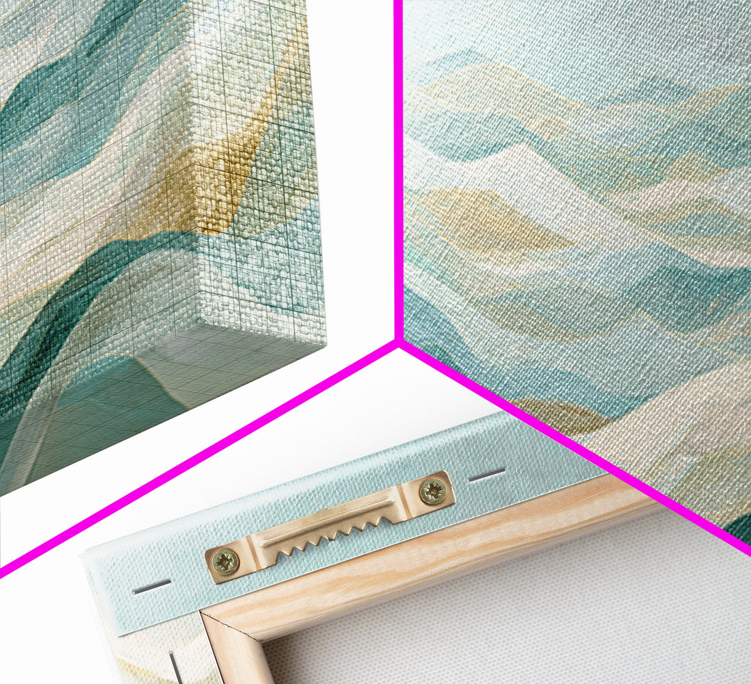 Soft Abstract Waves Canvas Print, Waiting Room Art, Wall Decor, Waiting Room Decor, Fine Art, Calm, Minimalist Wall Art, WRA-2x1-70