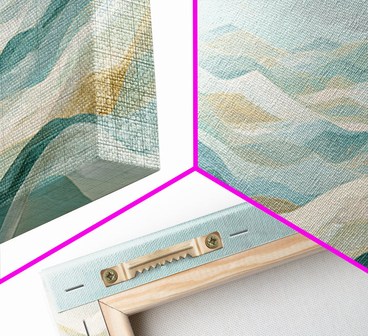 Soft Abstract Waves Canvas Print, Waiting Room Art, Wall Decor, Waiting Room Decor, Fine Art, Calm, Minimalist Wall Art, WRA-2x1-70
