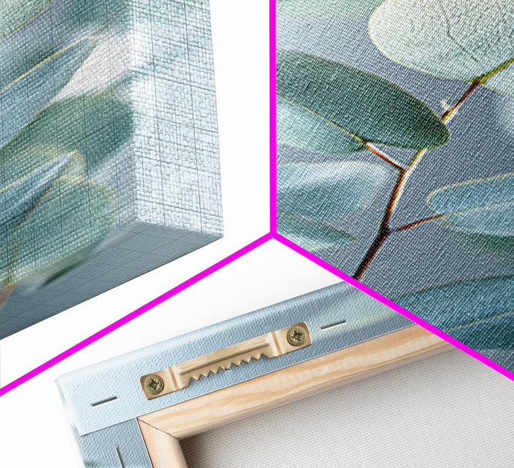 Clean Eucalyptus Leaf Study Framed Canvas Print, Waiting Room Art, Wall Art, Waiting Room Decor, Oil Painting, Calm, WRA-2x3-1
