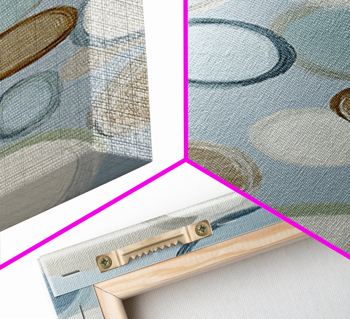 Abstract Circles Suggesting Calm Movement Framed Canvas Print, Waiting Room Art, Room Decor, Waiting Room Decor, Abstract Art, WRA-2x3-18