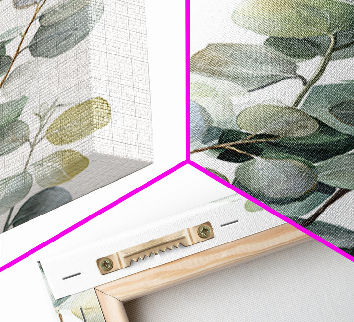 Clean Eucalyptus Leaf Study Framed Canvas Print, Waiting Room Art, Wall Art, Waiting Room Decor, Oil Painting, Calm, WRA-2x3-25