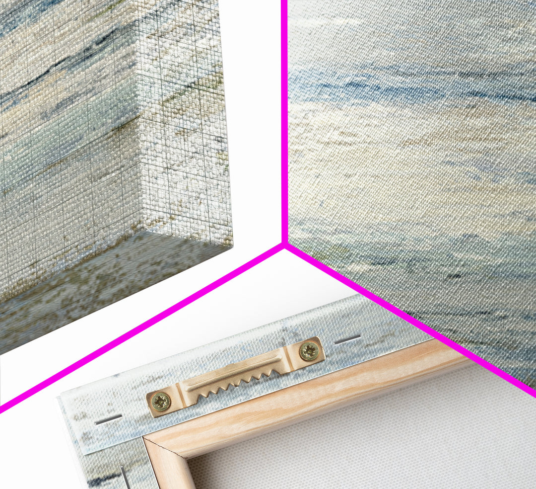 Soft Abstract Waves Framed Canvas Print, Waiting Room Art, Waiting Room Decor, Abstract Art, Calm, Floral Wall Art, WRA-2x3-34