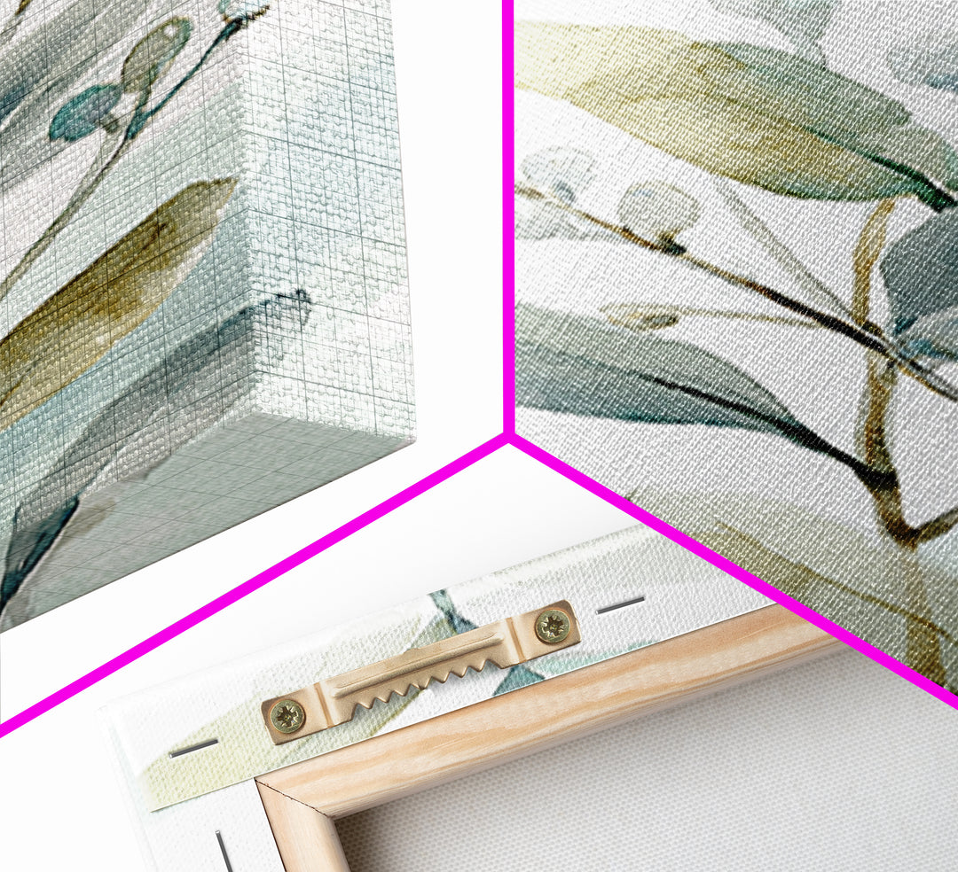 Neutral Botanical Branch Canvas Print, Waiting Room Art, Waiting Room Decor, Watercolor Art, Calm, Office Wall Art, WRA-2x3-35