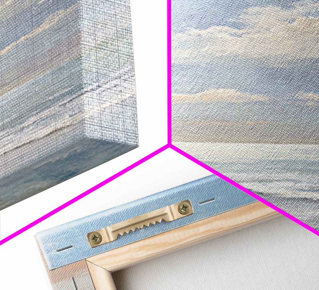Coastal Horizon with Pale Sand and Water Canvas Print, Waiting Room Art, Office Wall Art, Waiting Room Decor, Oil Painting, WRA-2x3-65