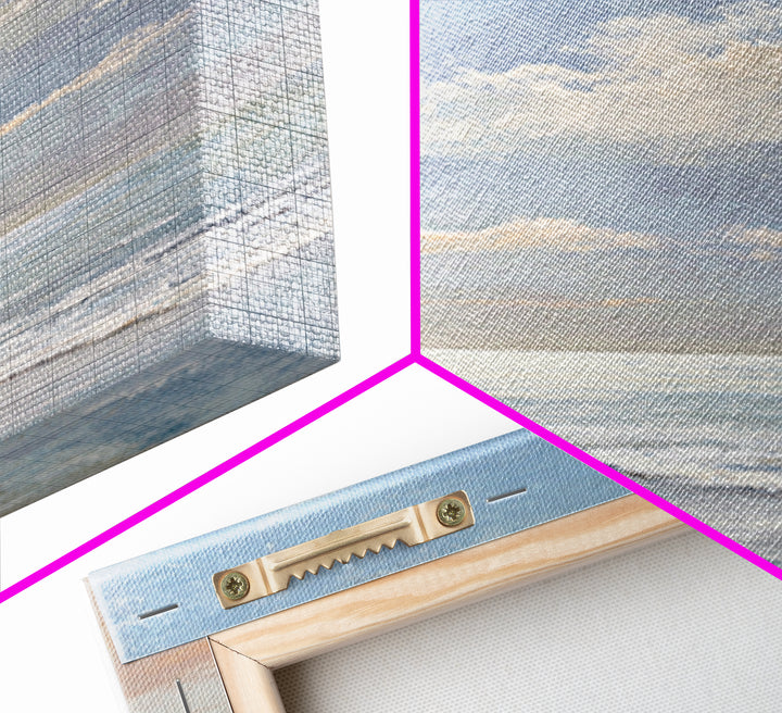 Coastal Horizon with Pale Sand and Water Canvas Print, Waiting Room Art, Office Wall Art, Waiting Room Decor, Oil Painting, WRA-2x3-65