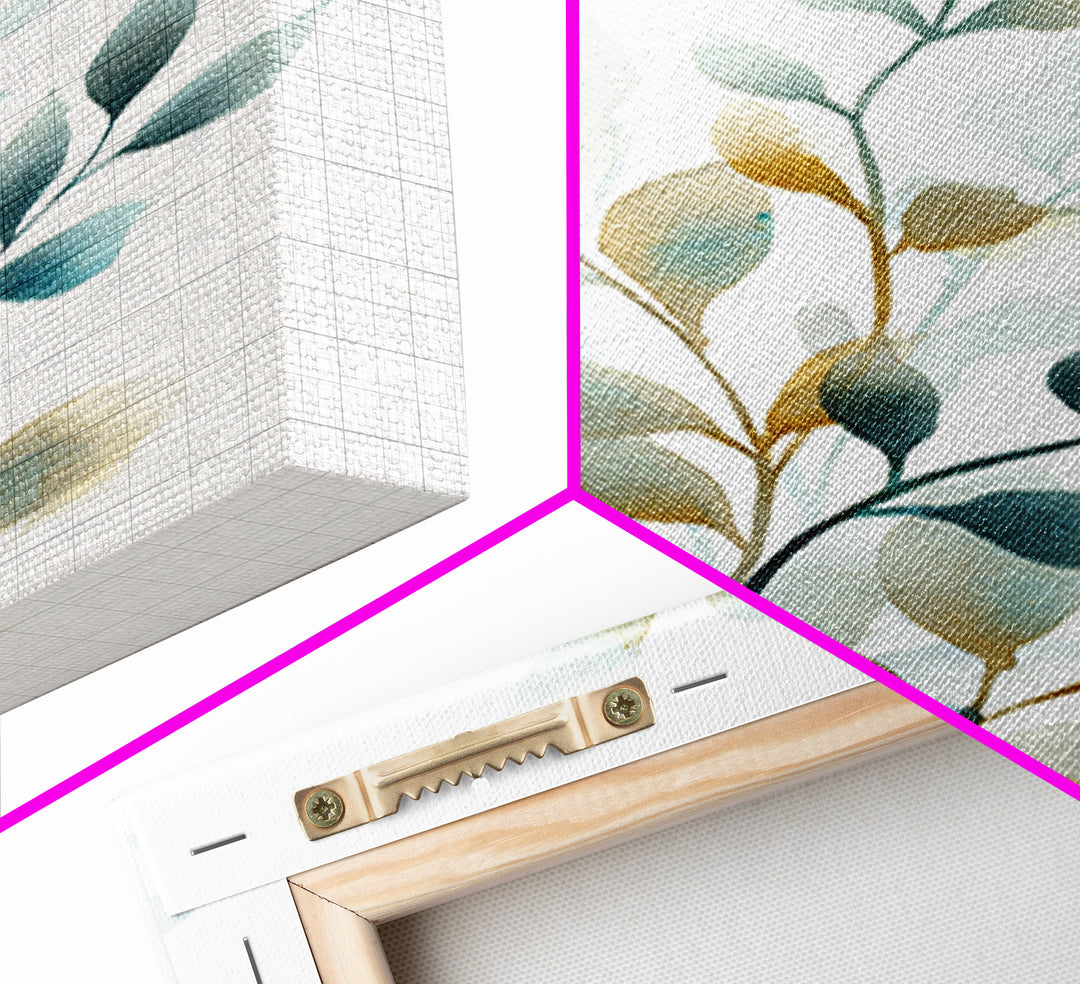 Neutral Botanical Branch Framed Canvas Print, Waiting Room Art, Bauhaus Print, Waiting Room Decor, Calm, Dental Office Decor, WRA-2x3-83