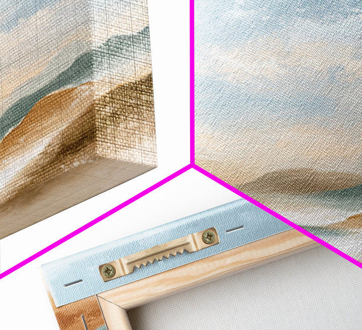 Warm Desert Sunrise Canvas Print, Waiting Room Art, Bauhaus Print, Waiting Room Decor, Fine Art, Calm, Dental Office Decor, WRA-3x1-29