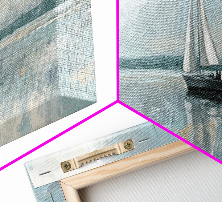 Quiet Sailboat on Calm Water Canvas Print, Waiting Room Art, Art Print, Waiting Room Decor, Fine Art, Calm, Abstract Art, WRA-3x1-35