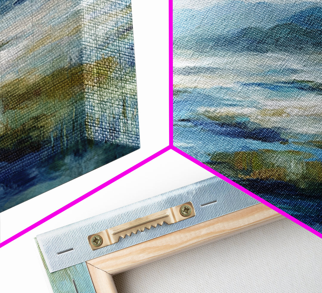 Blue Heron in Quiet Marsh Canvas Print, Waiting Room Art, Dental Wall Art, Waiting Room Decor, Watercolor Art, Calm, WRA-3x1-4