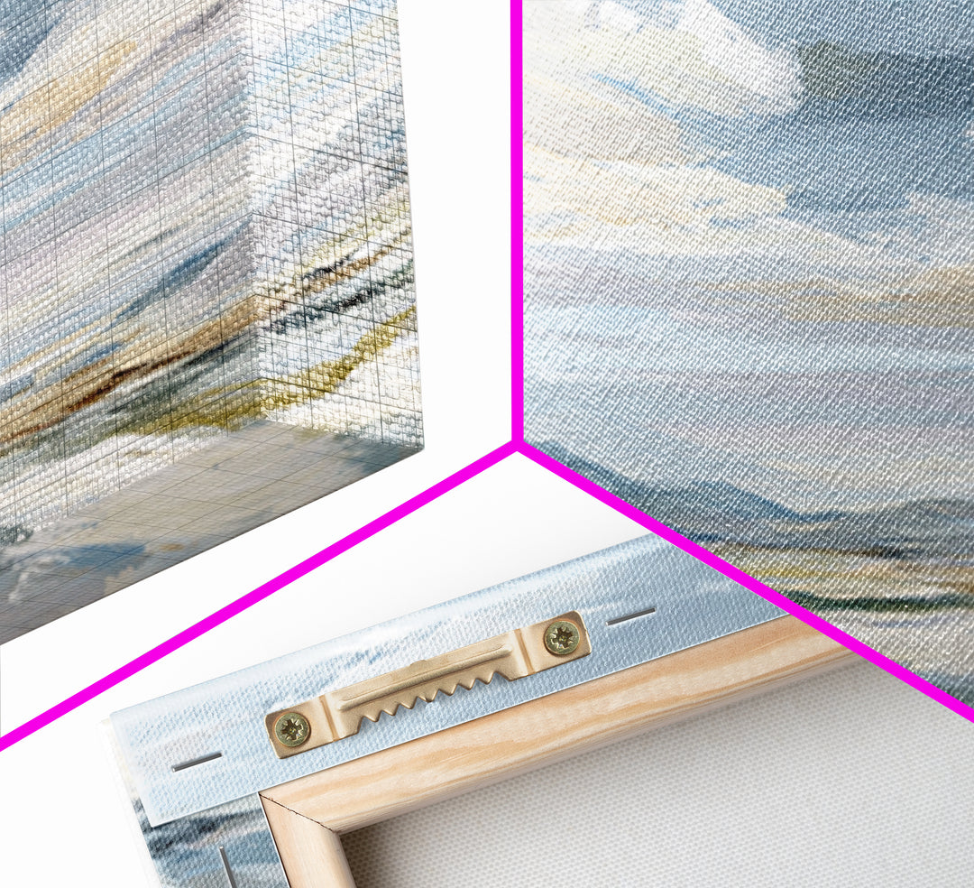 Calming Landscape with Open Sky and Gentle Canvas Print, Waiting Room Art, Dog Wall Art, Waiting Room Decor, Watercolor Art, WRA-3x1-41