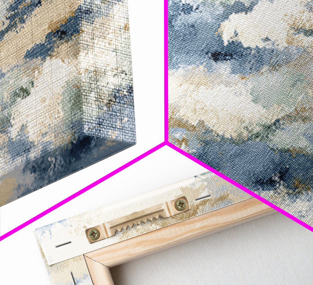Soft Abstract Waves Canvas Print, Waiting Room Art, Bauhaus Print, Waiting Room Decor, Abstract Art, Calm, Dental Office Decor, WRA-3x1-42