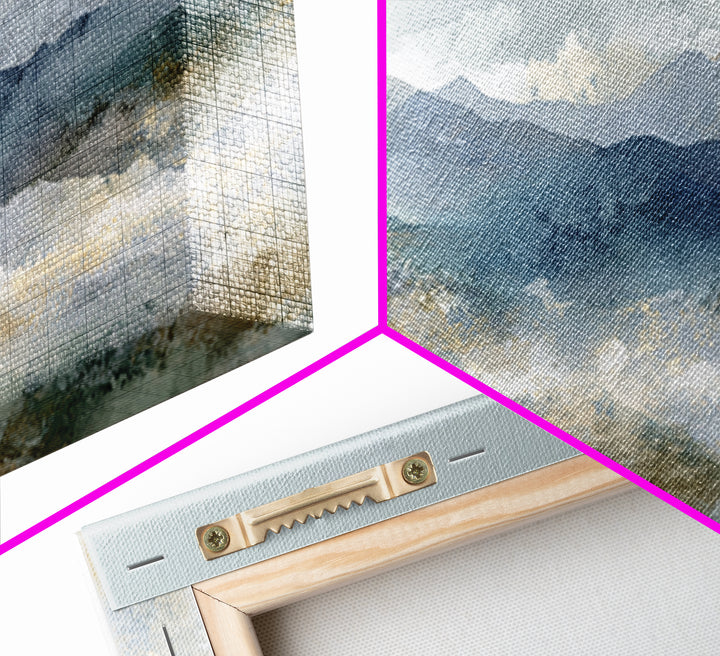 Simple Mountain Layers Canvas Print, Waiting Room Art, Dog Wall Art, Waiting Room Decor, Calm, Boho Decor, Luxury Decor, WRA-3x1-54