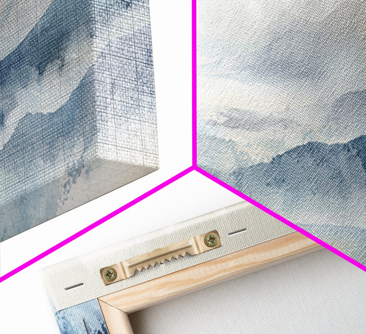 Simple Mountain Layers Canvas Print, Waiting Room Art, Digital Art Print, Waiting Room Decor, Watercolor Art, Calm, WRA-3x1-6