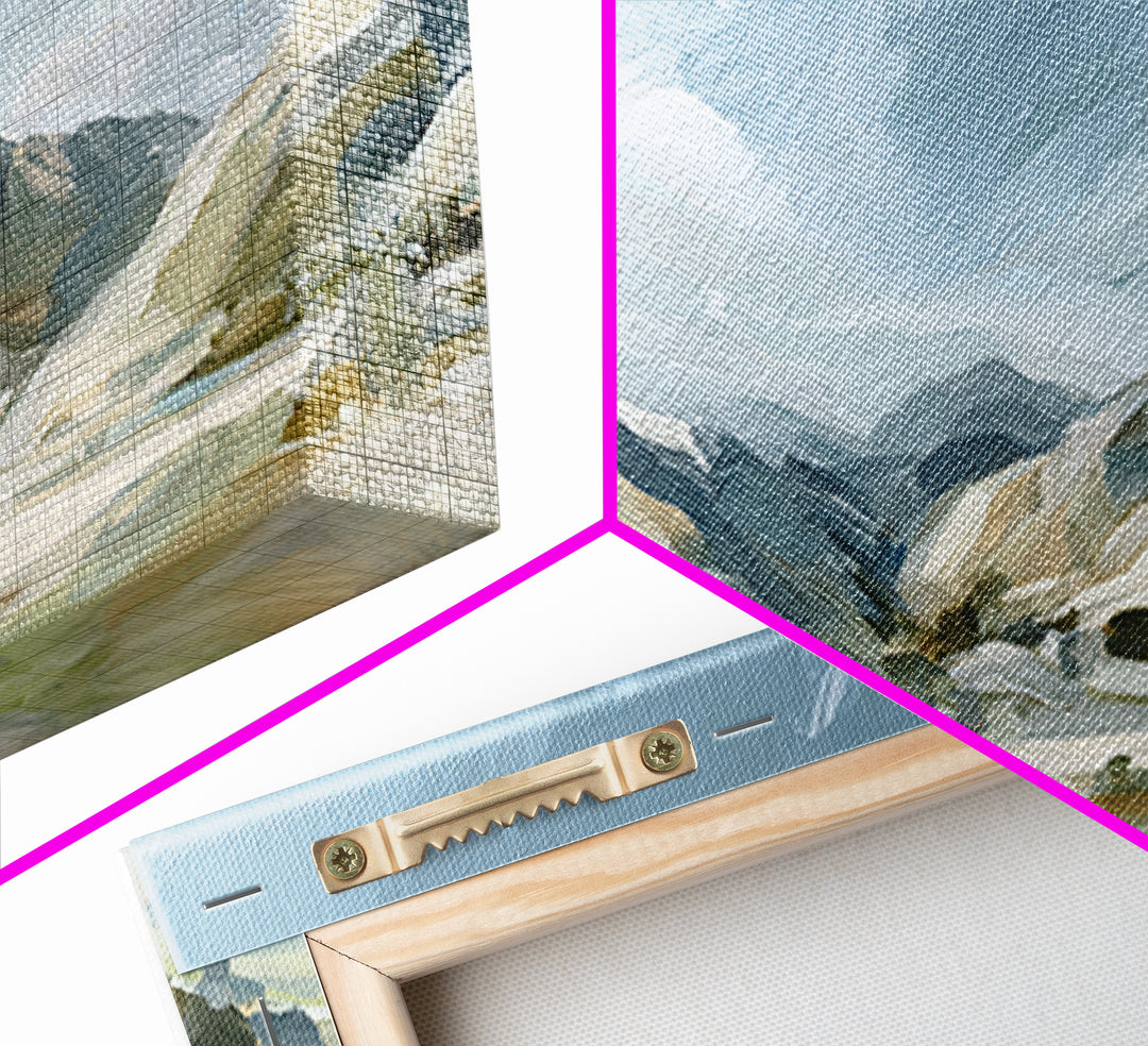 Calming Landscape with Open Sky and Gentle Canvas Print, Waiting Room Art, Dog Wall Art, Waiting Room Decor, Watercolor Art, WRA-3x1-65