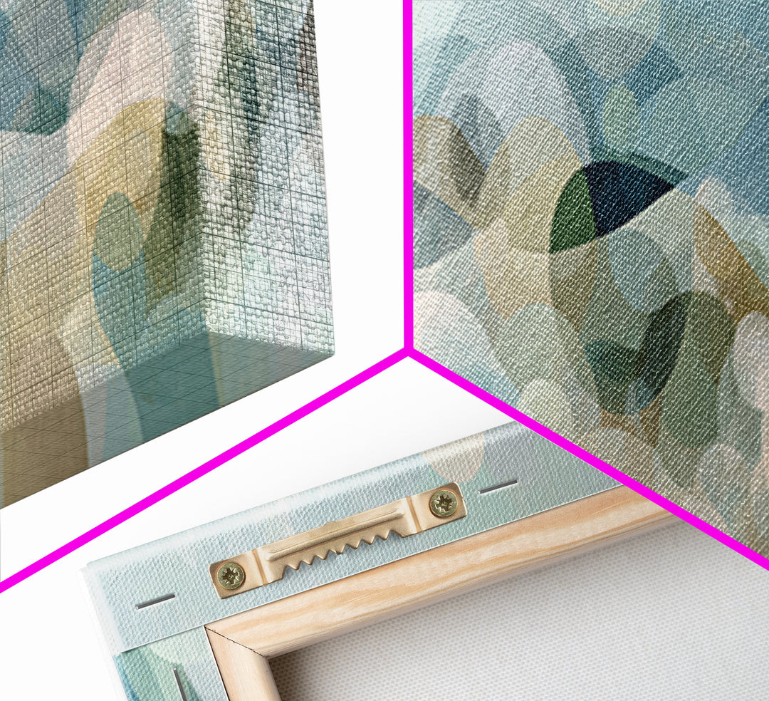 Abstract Circles Suggesting Calm Movement Framed Canvas Print, Waiting Room Art, Office Wall Decor, Waiting Room Decor, Calm, WRA-3x1-74