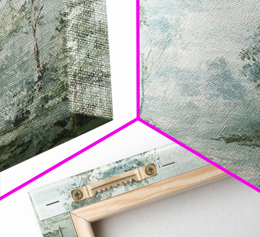Misty Forest Path Framed Canvas Print, Waiting Room Art, Printable Art, Waiting Room Decor, Fine Art, Calm, Digital Art Print, WRA-3x2-15