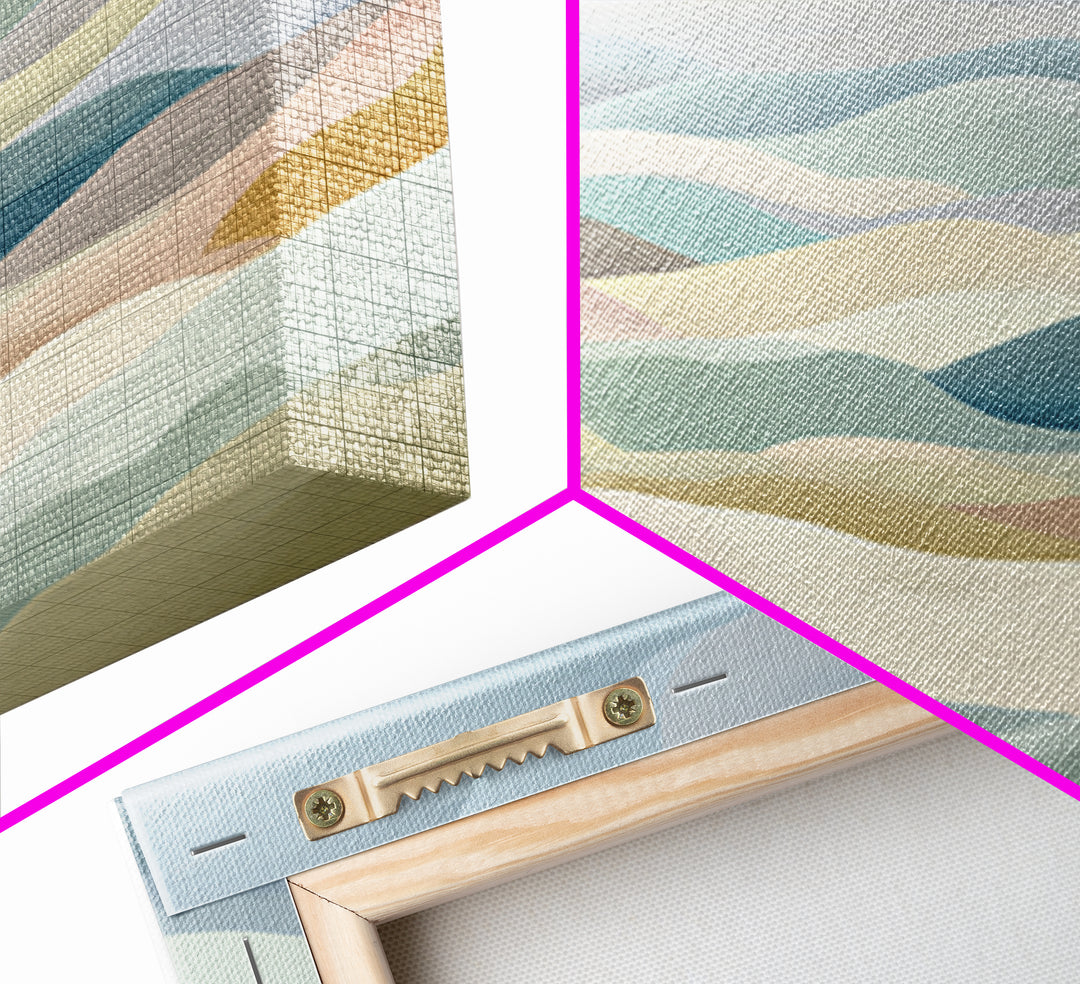 Pastel Rainbow Shapes for Pediatric Spaces Canvas Print, Waiting Room Art, Printable Art, Waiting Room Decor, Abstract Art, WRA-3x2-22