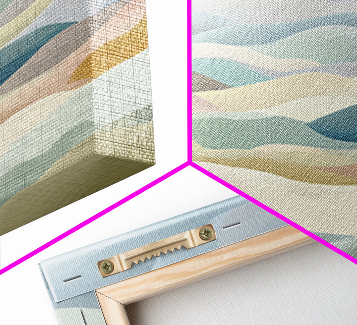 Pastel Rainbow Shapes for Pediatric Spaces Canvas Print, Waiting Room Art, Printable Art, Waiting Room Decor, Abstract Art, WRA-3x2-22