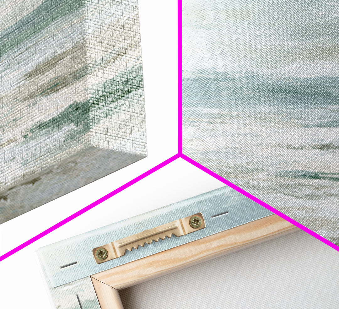 Coastal Horizon with Pale Sand and Water Canvas Print, Waiting Room Art, Digital Art Print, Waiting Room Decor, Fine Art, Calm, WRA-3x2-37