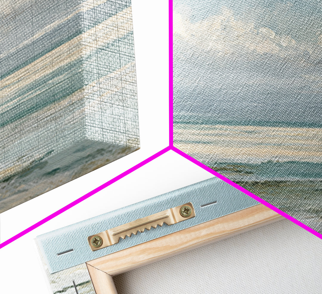 Coastal Horizon with Pale Sand and Water Canvas Print, Waiting Room Art, Dental Office Decor, Waiting Room Decor, Calm, WRA-3x2-85