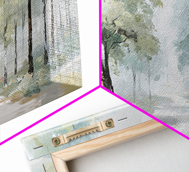 Misty Forest Path Framed Canvas Print, Waiting Room Art, Fine Art Print, Waiting Room Decor, Fine Art, Calm, Wall Decor, WRA-3x2-87