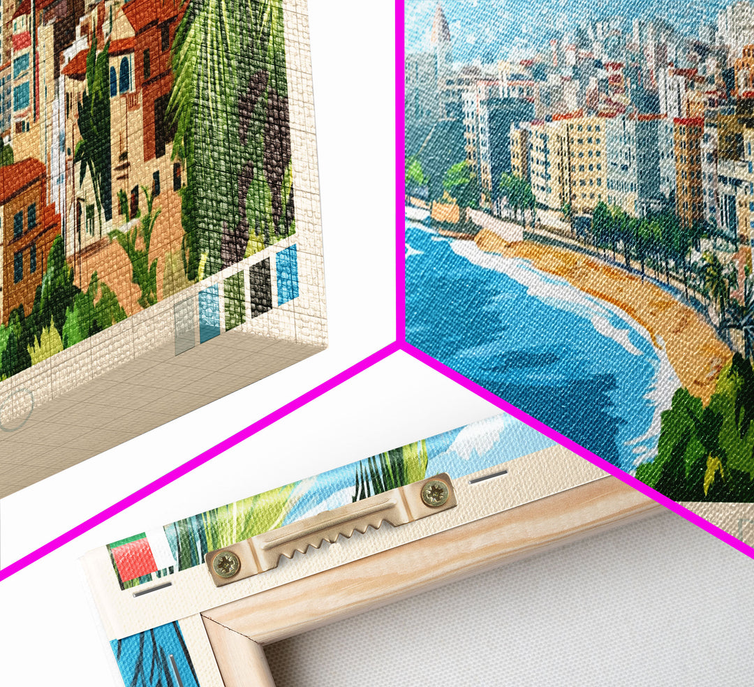 Antananarivo, Madagascar Panoramic Travel Poster Canvas Print, Antananarivo, Madagascar Painting, Madagascar Art, Antananarivo Panoramic Travel Art, Travel Painting