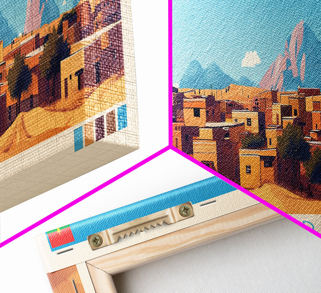 Banfora, Burkina Faso Panoramic Travel Poster Canvas Print, Banfora, Burkina Faso Painting, Burkina Faso Art, Banfora Travel Art, Guest Room Painting