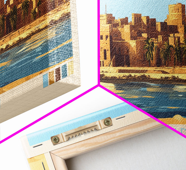 Portoviejo, Ecuador Travel Poster Panoramic Canvas Print, Portoviejo, Ecuador Painting, Ecuador Art, Portoviejo Travel Art, Guest Room Painting