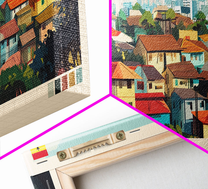 Tema, Ghana Panoramic Travel Poster Canvas Print, Tema, Ghana Painting, Ghana Art, Tema Panoramic Travel Art, Travel Painting