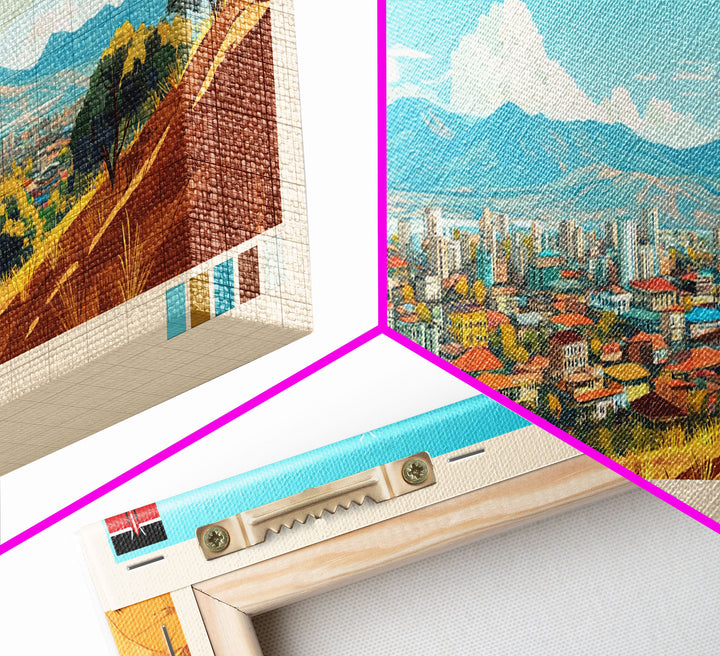 Thika, Kenya Panoramic Travel Poster Canvas Print, Thika, Kenya Painting, Kenya Art, Thika Panoramic Travel Art, Travel Painting