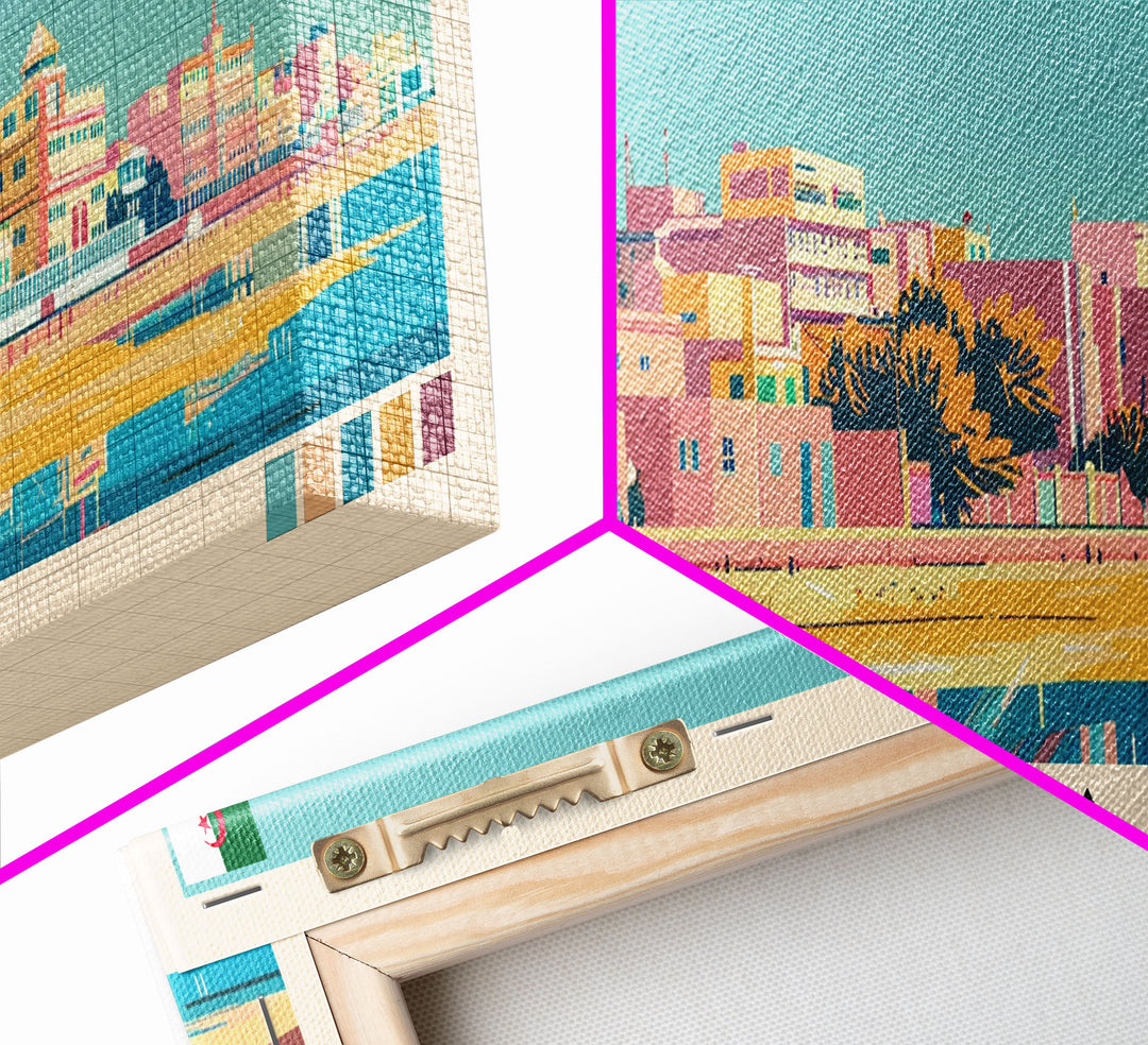 Batna, Algeria Panoramic Canvas Print, Batna, Algeria Painting, Algeria Art, Batna Travel Poster, Travel Art, Living Room Painting