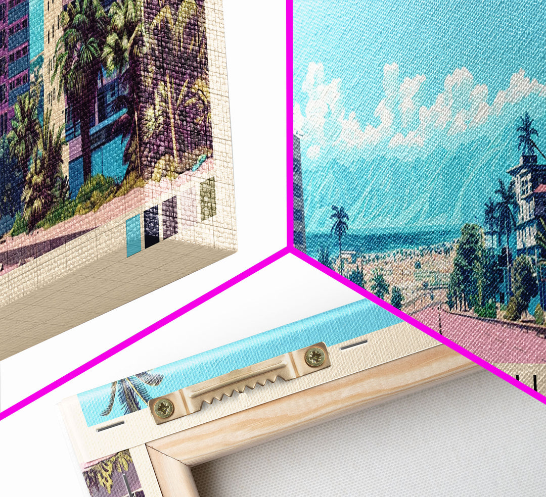 Brazzaville, Republic of the Congo Panoramic Canvas Print, Brazzaville, Republic of the Congo Painting, Republic of the Congo Art, Brazzaville Travel Poster, Travel Art, Guest Room Painting