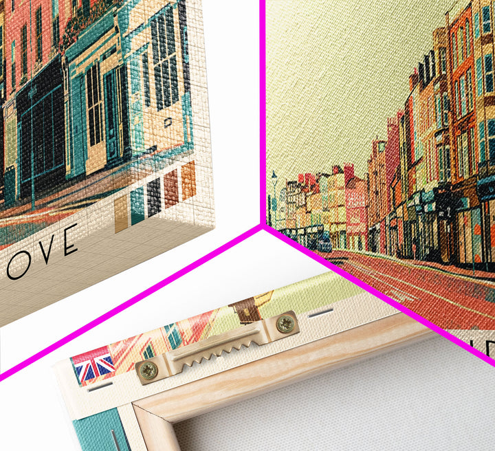 Brighton and Hove, England Panoramic Canvas Print, Brighton and Hove, England Painting, England Art, Brighton and Hove Travel Poster, Travel Art, Vacation Gift