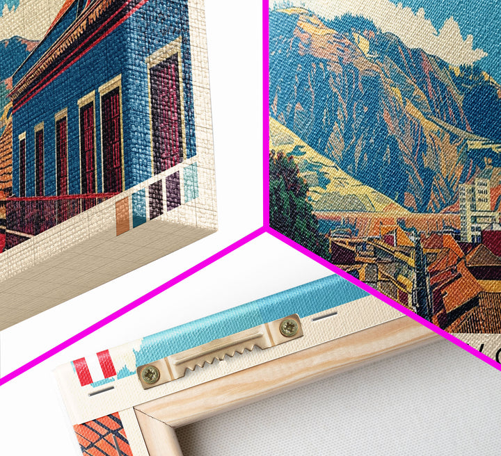 Chiclayo, Peru Panoramic Canvas Print, Chiclayo, Peru Painting, Peru Art, Chiclayo Travel Poster, Travel Art, Guest Room Painting