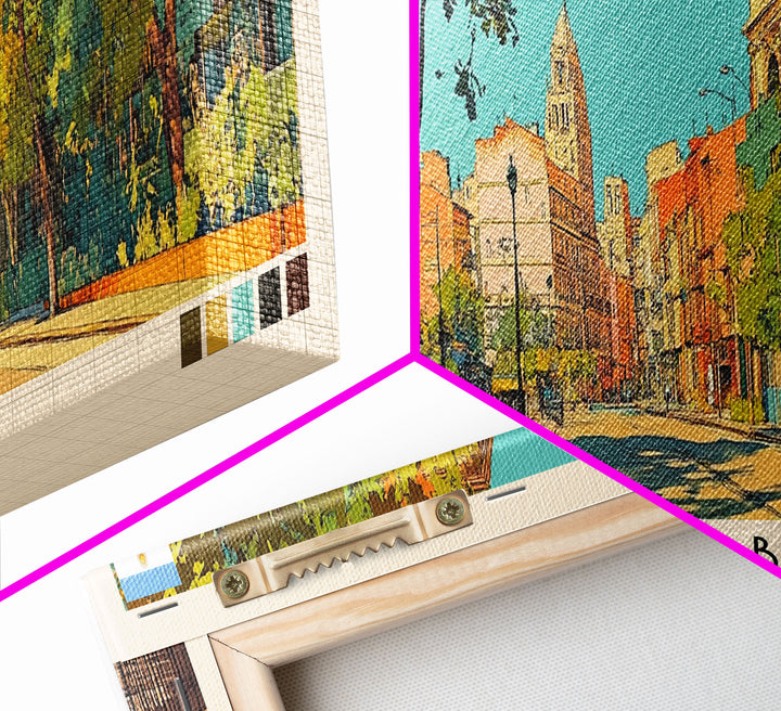 Cordoba, Argentina Panoramic Canvas Print, Cordoba, Argentina Painting, Argentina Art, Cordoba Travel Poster, Travel Art, Housewarming Gift