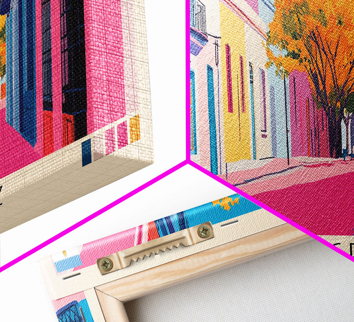 Godoy Cruz, Argentina Panoramic Canvas Print, Godoy Cruz, Argentina Painting, Argentina Art, Godoy Cruz Travel Poster, Travel Art, Guest Room Painting