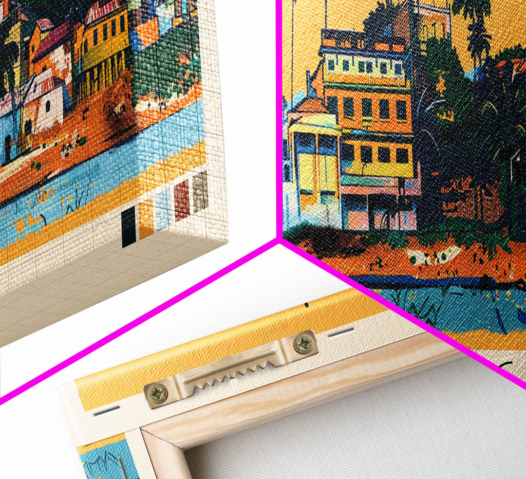 Kananga, Congo Panoramic Canvas Print, Kananga, Congo Painting, Congo Art, Kananga Travel Poster, Travel Art, Housewarming Gift