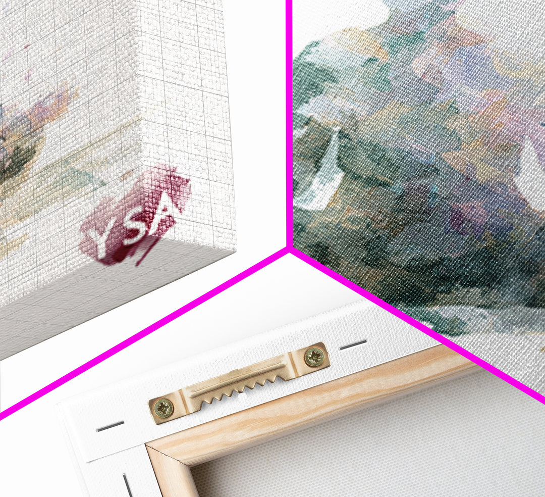 Soft Watercolor Aura Around Seated Figure Canvas Print, Yoga Studio Art, Living Room Wall Art, Yoga Studio Decor, Balance, YSA-1x1-23