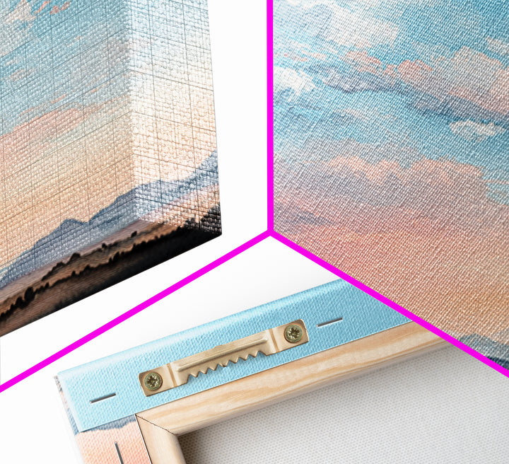 Peaceful Desert Horizon Canvas Print, Yoga Studio Art, Contemporary Art, Yoga Studio Decor, Balance, African American Art, YSA-2x1-32