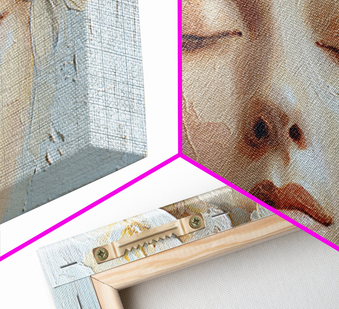Closed Eye Face Framed Canvas Print, Yoga Studio Art, Yoga Studio Decor, Watercolor Art, Balance, Bedroom Wall Art, YSA-2x1-9