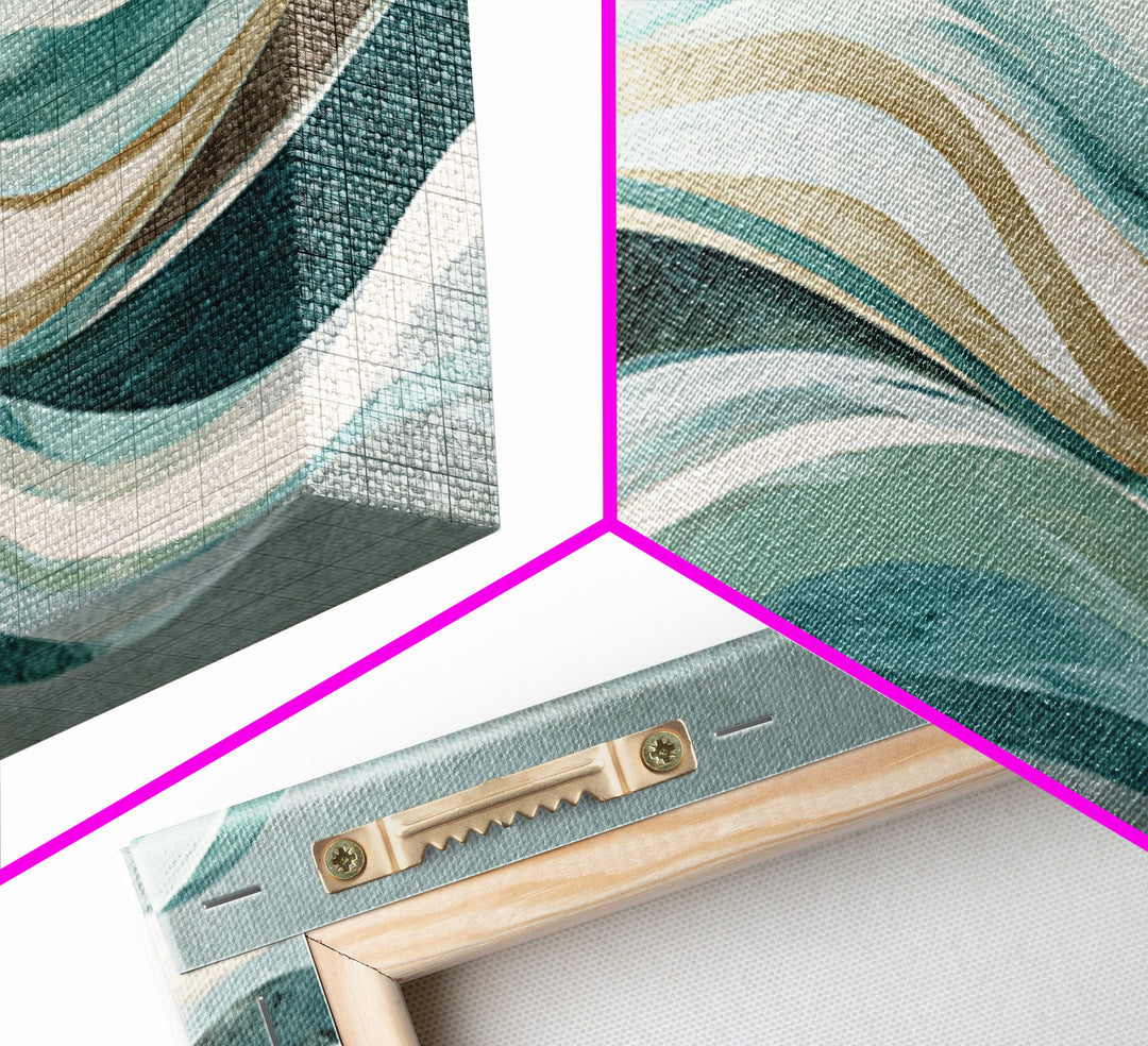 Abstract Breath Waves Framed Canvas Print, Yoga Studio Art, Large Wall Decor, Yoga Studio Decor, Abstract Art, Balance, YSA-2x1-99